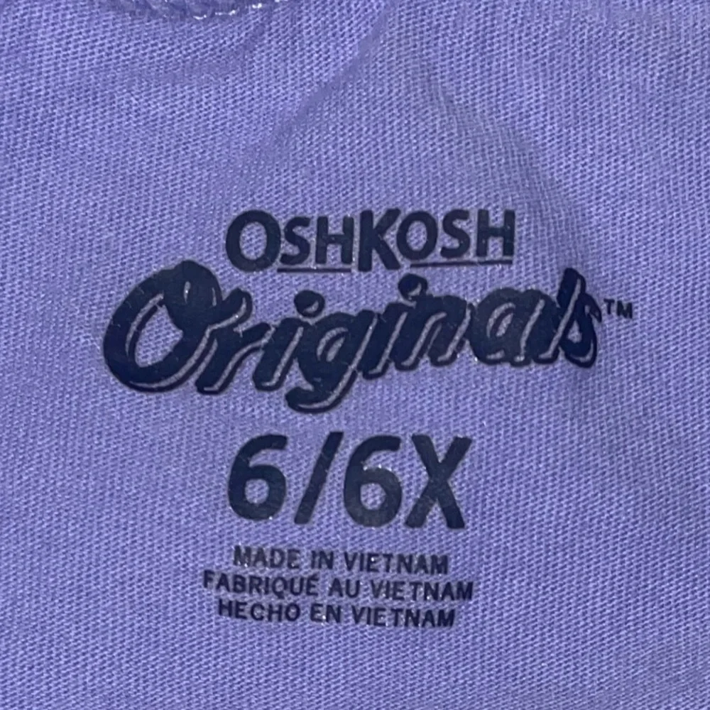 OSHKOSH B'GOSH Girl's Purple Graphic Short Sleeve Shirt Size 6/6X